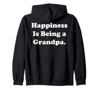 Happiness Is Being A Grandpa Family Joy Funny Saying Felpa con Cappuccio