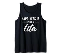 Happiness Is Being A Lita For Cute Grandma Mothers Day Canotta