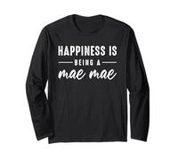 Happiness Is Being A Mae Mae For Cute Grandma Mothers Day Maglia a Manica