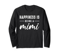 Happiness Is Being A Mimi For Cute Grandma Mothers Day Maglia a Manica