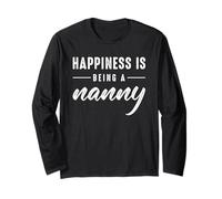 Happiness Is Being A Nanny For Cute Grandma Mothers Day Maglia a Manica