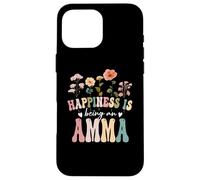 Happiness is Being an Amma Floral Design Amma Mother's Day Custodia per iPhone 16 Pro Max