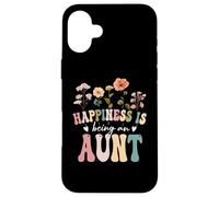 Happiness is Being an Aunt Floral Design Aunt Mother's Day Custodia per iPhone 16 Plus