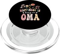 Happiness is Being an Oma Floral Design Oma Mother's Day PopSockets PopGrip per MagSafe