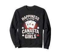 Happiness Is Playing Canasta Gioco di Carte con Le Ragazze Felpa