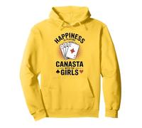 Happiness Is Playing Canasta Gioco di Carte con Le Ragazze Felpa con Cappuccio