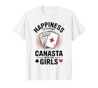 Happiness Is Playing Canasta Gioco di Carte con Le Ragazze Maglietta