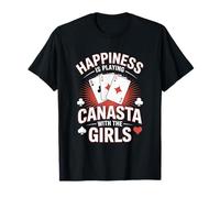 Happiness Is Playing Canasta Gioco di Carte con Le Ragazze Maglietta