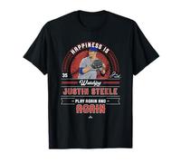 Happiness is Watching Justin Steele Chicago Baseball MLBPA Maglietta