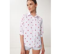 Happiness İstanbul Camicia da donna crema / marrone / rosso Donna - PROMO - Camicie e tuniche - Camicie a maniche corte Happiness İstanbul L