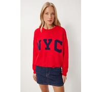 Happiness İstanbul Pullover navy / rosso Donna - Abbigliamento - Pullover e cardigan - Maglioni - Pullover in maglia fine Happiness İstanbul XS-XL