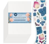 Happinit 100 fogli di carta assorbente in formato A4, per stampa floreale, grande carta assorbente per stantuffo, lavori di carta per erbari, kit di pressatura per fiori per adulti (100)