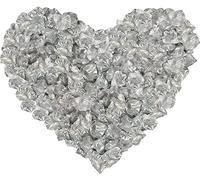 Happium 1000 Petali di Rosa in Seta Artificiale Decorazioni Romantiche Petali di Rosa Emulativi per Matrimoni e San Valentino (Argento)