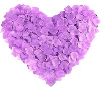 Happium 1000 pezzi di petali di rosa in seta artificiale, decorazioni romantiche, petali di rosa emulativi per decorazioni di nozze, San Valentino, confessioni, decorazioni per feste, (Lilla)