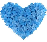 Happium 1000 pezzi Petali di rosa in seta artificiale Decorazioni romantiche Petali di rosa emulativi per decorazioni di nozze Decorazioni per feste di confessione di San Valentino (Blu)