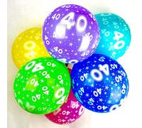 Happium Palloncini in lattice assortiti, 30,5 cm, età 40, numero 40, confezione da 10 palloncini colorati multicolore
