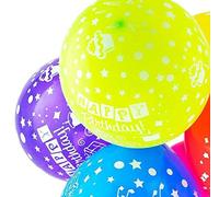 Happium - Palloncini per feste in lattice, multicolore, 30,5 cm, confezione da 10, palloncini di compleanno per ragazze e ragazzi, decorazioni di buon compleanno, festa di anniversario
