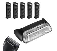 HAPPOW 10B/20B - Testina di rasatura per Braun Series 1 190S-1/190/180/170/1735/1775/5728/5729 Braun Series 2/CruZer, con 1 rete + 1 supporto + 5 lame, design lama di precisione
