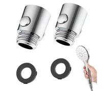 HAPPOW 2 pezzi valvola di intercettazione doccia G1/2 soffione doccia tappo acqua per soffione doccia con 2 anelli di tenuta, limitatore di flusso in plastica ABS, per doccia testa doccetta (argento)