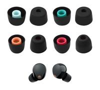 HAPPOW 4 paia di tappi auricolari per Sony WF-1000XM5/WF-1000XM4/WF-1000XM3/WF-C700N/WF-XB700/WF-C500 di ricambio per auricolari in silicone per riduzione del rumore in 4 misure (nero)