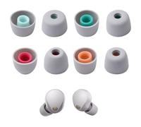 HAPPOW 4 paia di tappi per le orecchie per Sony WF-1000XM5/WF-1000XM4/WF-1000XM3/WF-C700N/WF-XB700/WF-C500, in silicone, antiscivolo, riducono il rumore in 4 misure (grigio)
