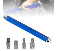 HAPPOW Chiave di prolunga a gomito, chiave di prolunga multifunzionale in acciaio ad alto tenore di carbonio, con adattatore di azionamento da 1/2", 1/4" e 3/8"
