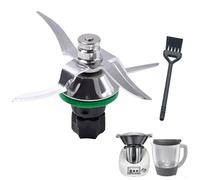 HAPPOW Coltello compatibile con Vorwerk Thermomix TM5 e TM6, coltello di ricambio con 4 lame, mixer a ultrasuoni in acciaio inox, con 1 spazzola per la pulizia, coltello accessorio di ricambio per il