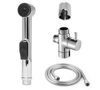 HAPPOW Doccetta per lavandino, doccetta per bidet con tubi da 150 cm, supporto e valvola di commutazione da 1/2", per lavandino, WC