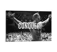 HAPPOW Poster motivazionali Arnold Schwarzenegger Conquer Poster decorativo su tela, decorazione da parete per casa, camera da letto, 40 x 60 cm