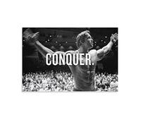 HAPPOW Poster motivazionali Arnold Schwarzenegger Conquer Poster decorativo su tela, decorazione da parete per casa, camera da letto, 40 x 60 cm