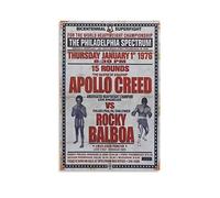 HAPPOW Rocky Balboa vs Apollo Poster motivazionale vintage dipinto decorativo su tela decorazione da parete per la casa camera da letto poster 40 x 60 cm