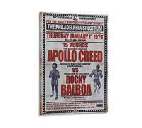 HAPPOW Rocky Balboa vs Apollo Poster motivazionale vintage dipinto decorativo su tela decorazione da parete per casa camera da letto poster 30 x 45 cm