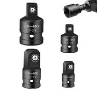 HAPPOW Set di adattatori per bussola, set da 4 pezzi, per cricchetti, da 1/4 a 3/8, da 3/8 a 1/4, da 3/8 a 1/2, 1/2 a 3/8, adattatore per chiave a bussola di alta qualità per dadi a cricchetto