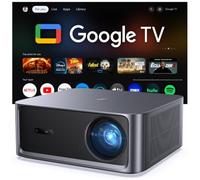 HAPPRUN Proiettore Smart da 3000 Lumen ANSI con Google TV Ufficiale, Compatibile 4K, Dolby Audio, Messa a Fuoco Automatica e Correzione Keystone Automatica, WiFi 6 e Bluetooth, Nero