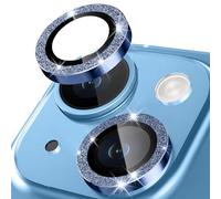 Happtkey Pellicola Fotocamera per iPhone 13, Anello Metallico Glitterato in Lega di Alluminio, Pellicola Protettiva per Schermo Della Fotocamera in Vetro Temperato 9H