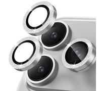 Happtkey Pellicola Fotocamera per iPhone 17 Pro Max, Anello Metallico Glitterato in Lega di Alluminio, Pellicola Protettiva per Schermo Della Fotocamera in Vetro Temperato 9H