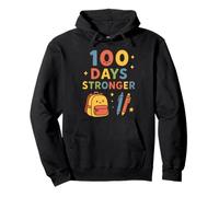 Happy 100 Days Stronger School Design Felpa con Cappuccio