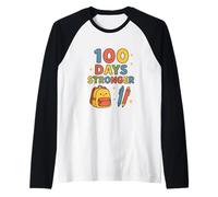 Happy 100 Days Stronger School Design Maglia con Maniche Raglan