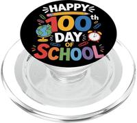 Happy 100th Day Of School Matita Mappamondo Maestro Festa PopSockets PopGrip per MagSafe