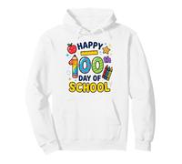 Happy 100th Day Scuole Insegnante Bambini Ragazzi 100 Giorni di Scuola Felpa con Cappuccio