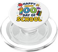 Happy 100th Day Scuole Insegnante Bambini Ragazzi 100 Giorni di Scuola PopSockets PopGrip per MagSafe