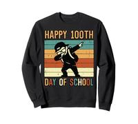 Happy 100th of School Dabbing Boy Retro 100th Day Boys Kids Felpa