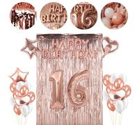 Happy 16th Compleanno Festa Decorazione - Lettere Palloncini Striscione Nastro