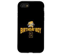 Happy 2nd Birthday Boy Hockey Bear Hockey su ghiaccio a tema Custodia per iPhone SE (2020) / 7/8