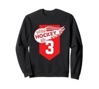 Happy 3rd Birthday Boy Colore Rosso Hockey su Ghiaccio a Tema Felpa