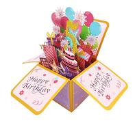 Happy 5th Birthday 5° compleanno pop-up biglietto per ragazze 5° compleanno idea regalo per figlia nipote, divertente 5° compleanno 3D biglietto di auguri per lei