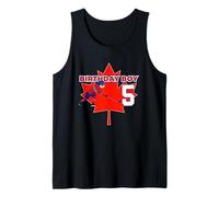 Happy 5th Birthday Boy Canada Maple Leaf Hockey su Ghiaccio Canotta