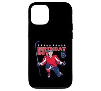 Happy 5th Birthday Boy Hockey Player Ice Hockey a tema Custodia per iPhone 12/12 Pro