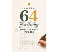 Happy 64nd Birthday Word Search Puzzle: Perfect 64 Birthday Gift