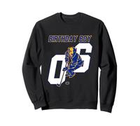 Happy 6th Birthday Boy Hockey Bison Ice Hockey a Tema Felpa